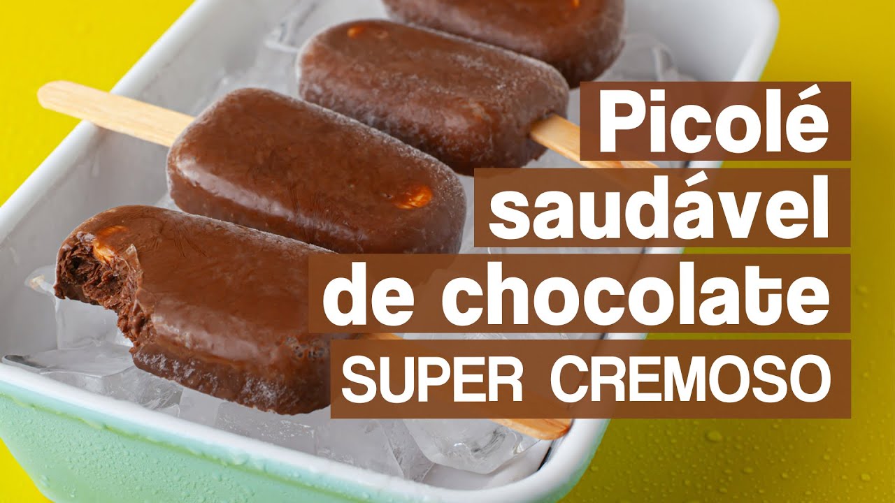 Picolé SAUDÁVEL de chocolate - super cremoso e delicioso!