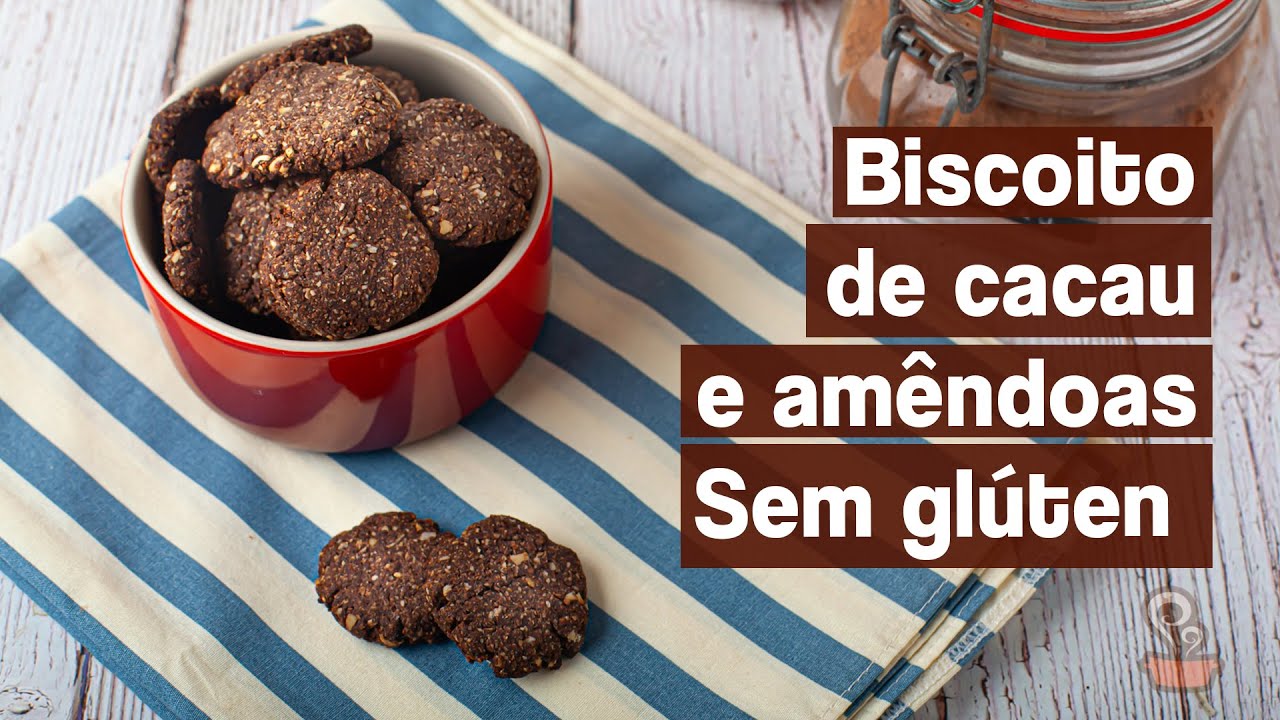 Biscoito de cacau e amêndoas - NUTRITIVO E DELICIOSO!
