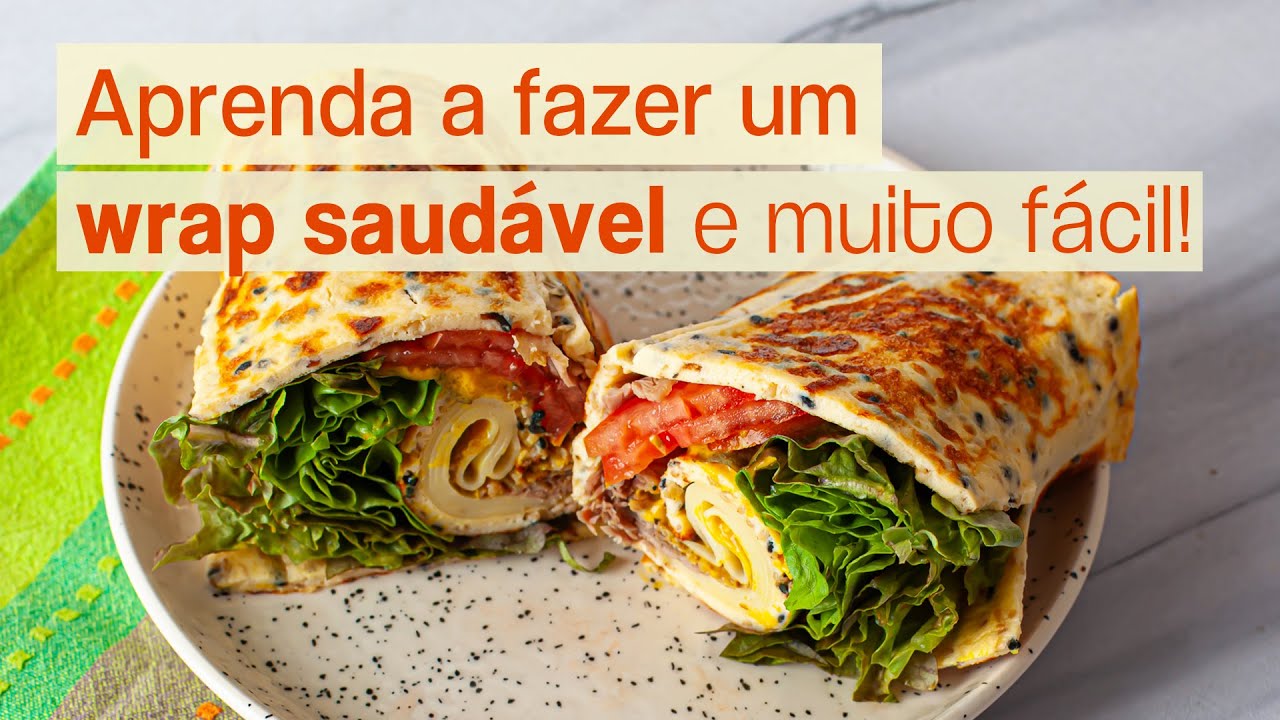 Faça um wrap SAUDÁVEL, SEM GLÚTEN E RICO EM PROTEÍNAS - Receita muito fácil