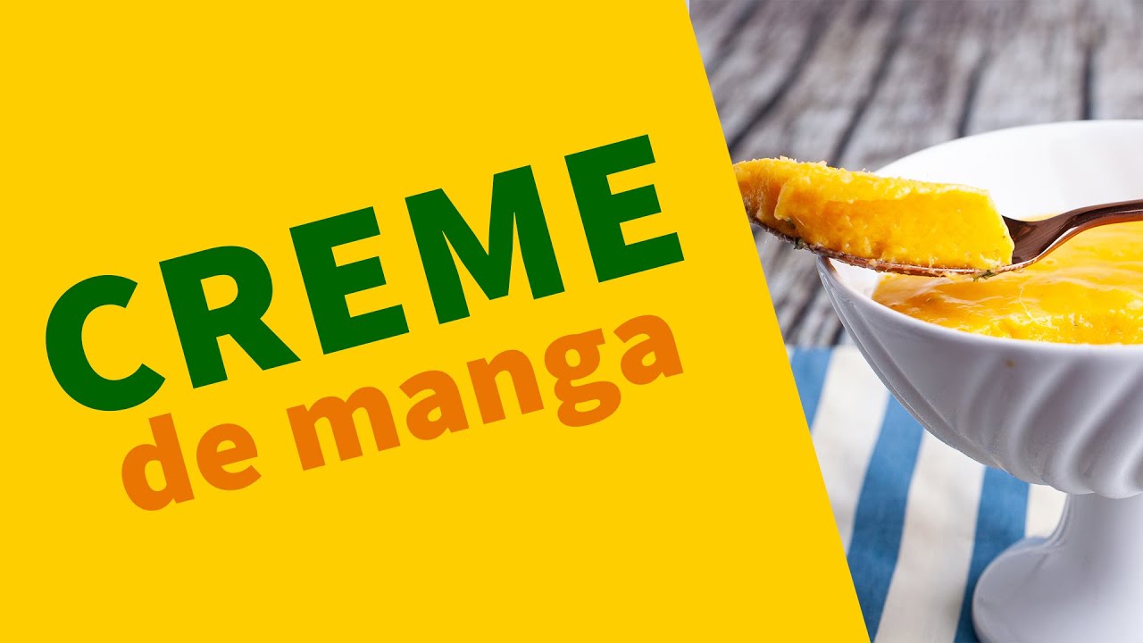 Mousse de manga sem açúcar - super saudável e refrescante
