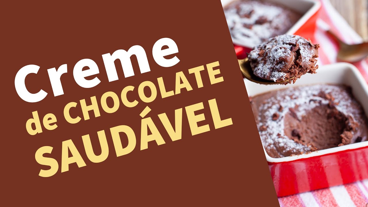 Sobremesa saudável com 3 ingredientes - creme de chocolate delicioso!