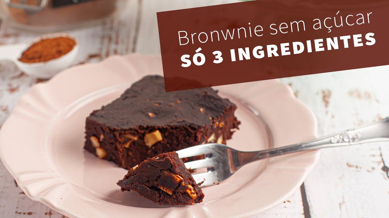 Brownie saudável SEM AÇÚCAR, SEM GLÚTEN E SEM MANTEIGA! Você vai amar!