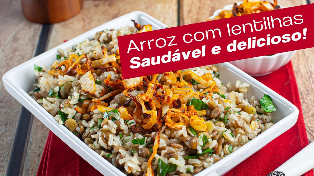 O melhor ARROZ COM LENTILHAS que você já comeu!