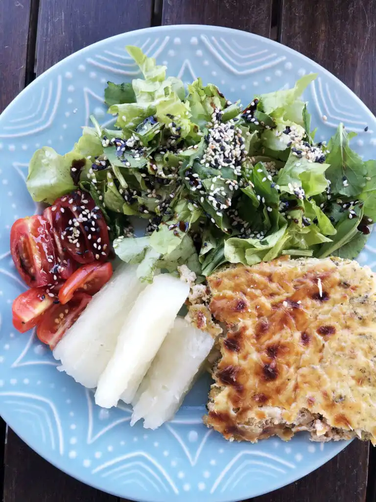 Torta de legumes com iogurte