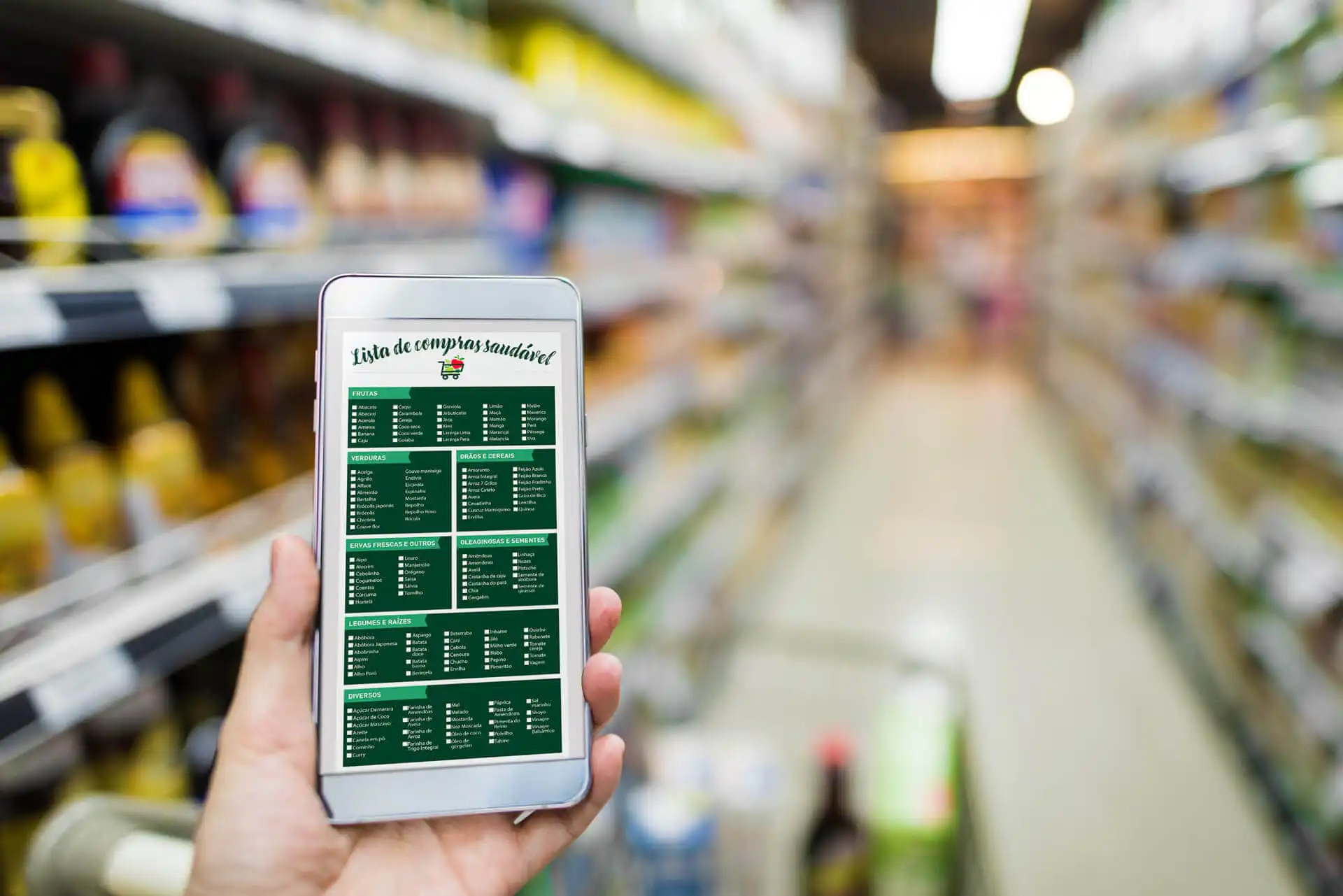 Lista de compras saudáveis