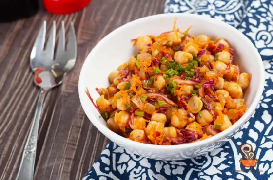 Salada de grão de bico