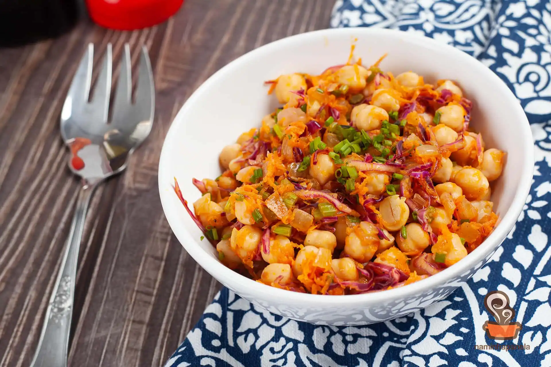 Salada de grão de bico