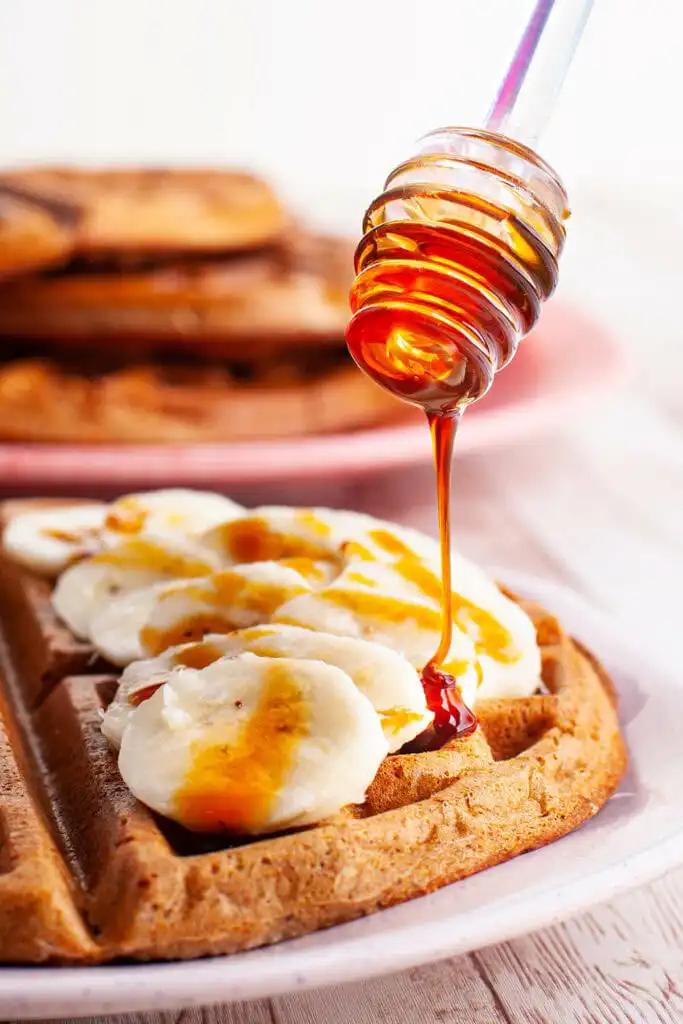 Waffle de aveia e banana