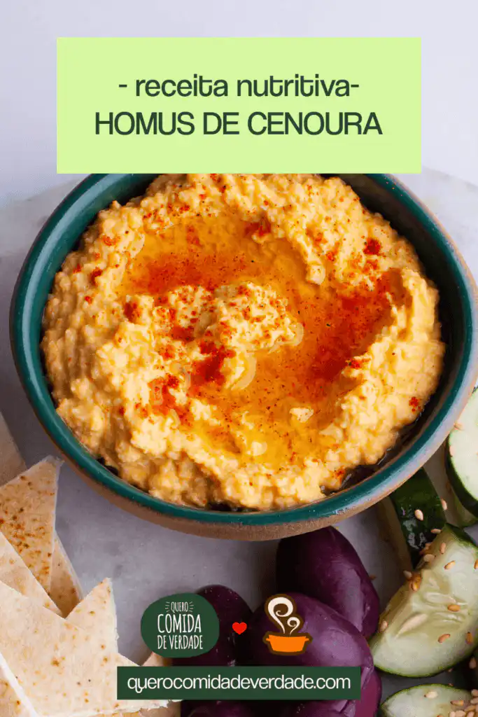 Receita de Homus de cenoura - quero comida de verdade