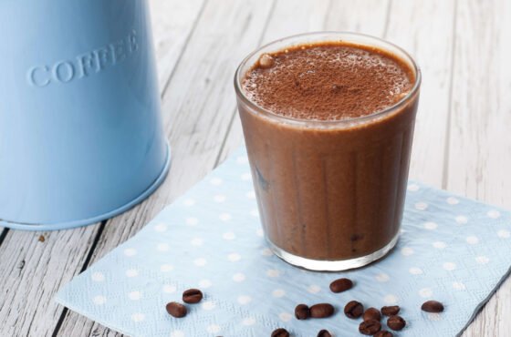 Shake de café e banana