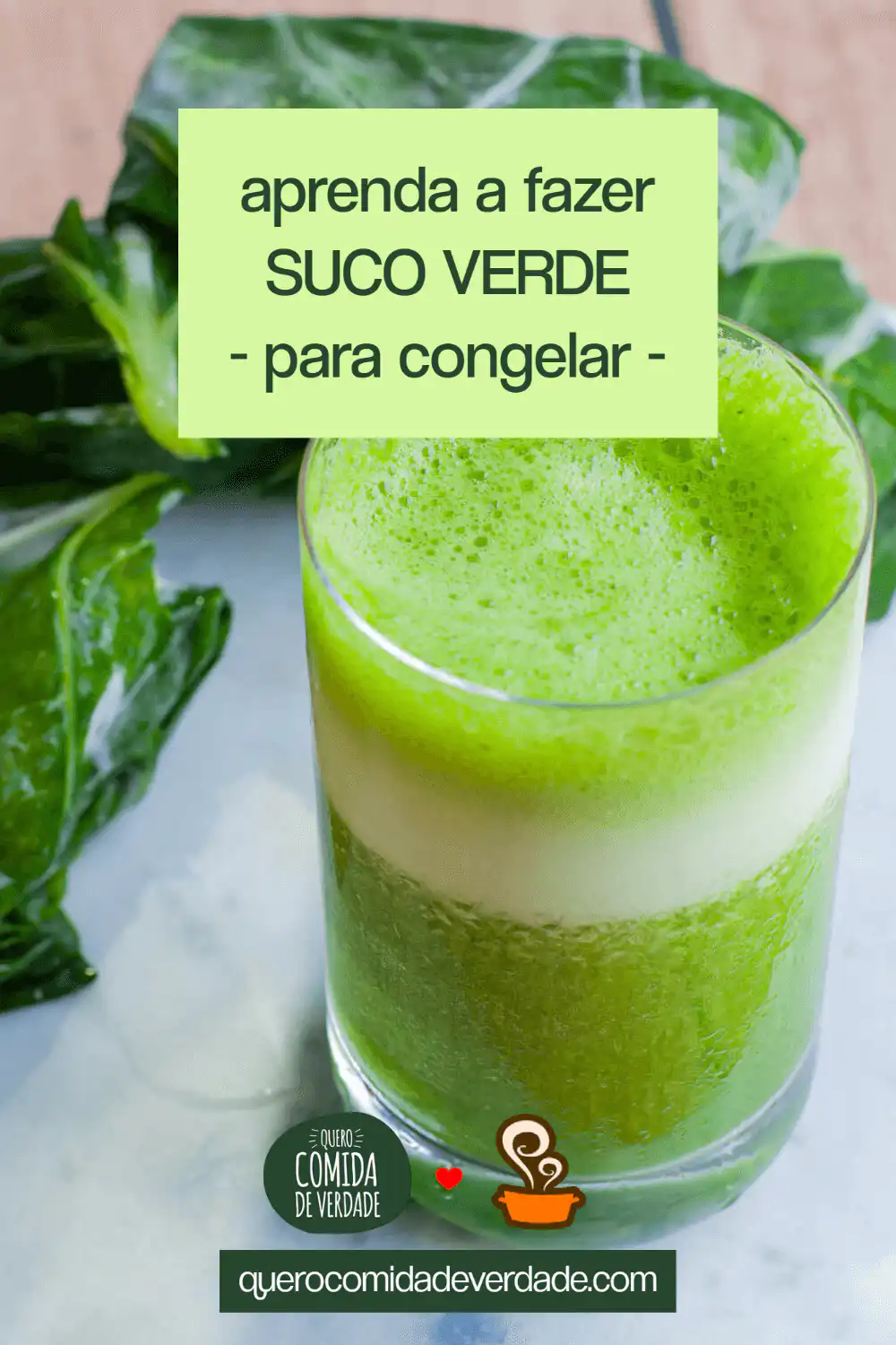Suco verde para congelar