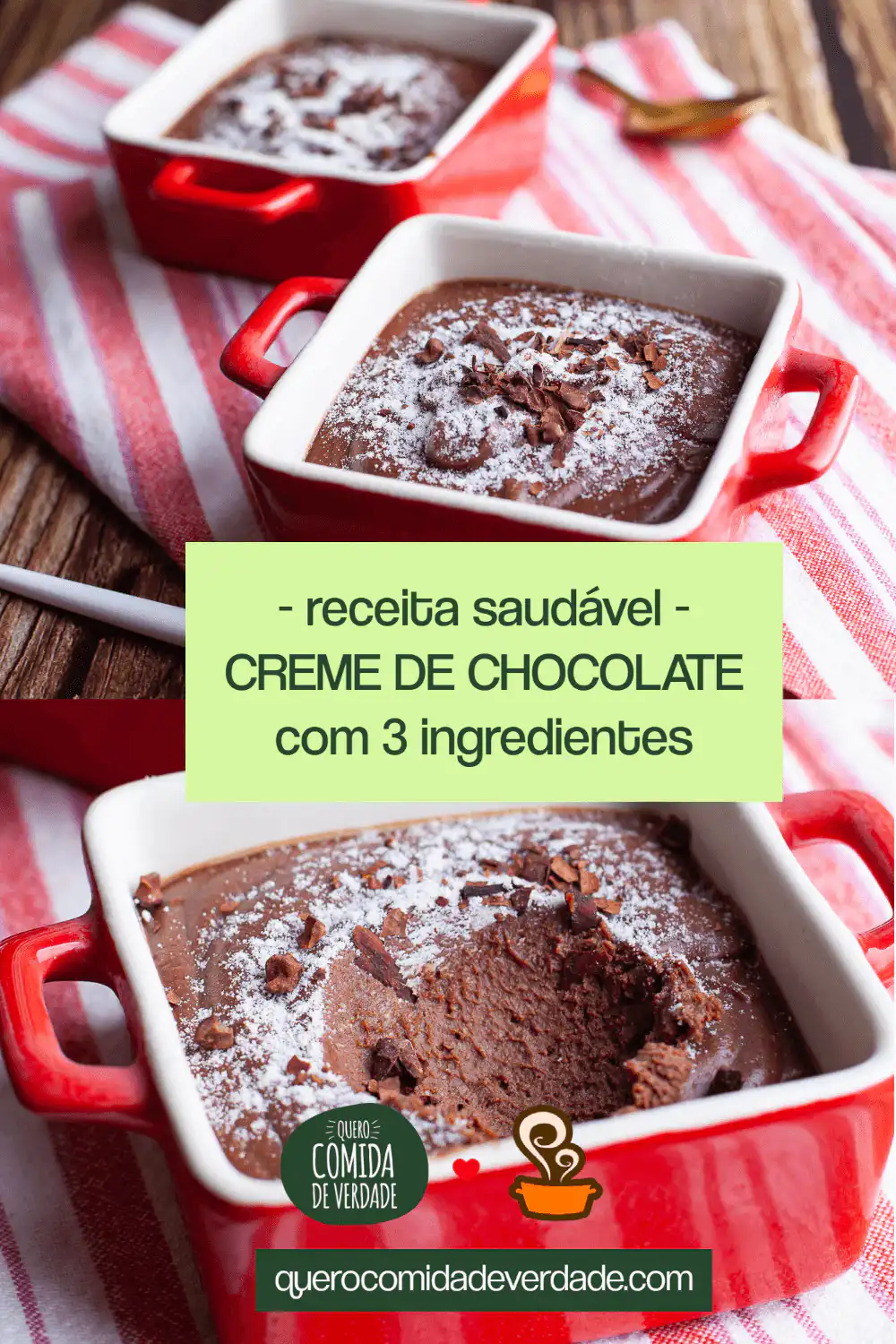Creme de chocolate saudável - quero comida de verdade
