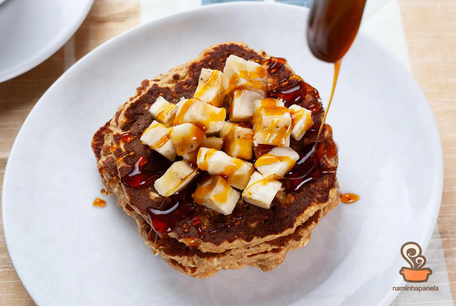 Panqueca de banana e aveia