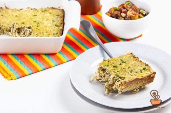 Torta de frango com espinafre