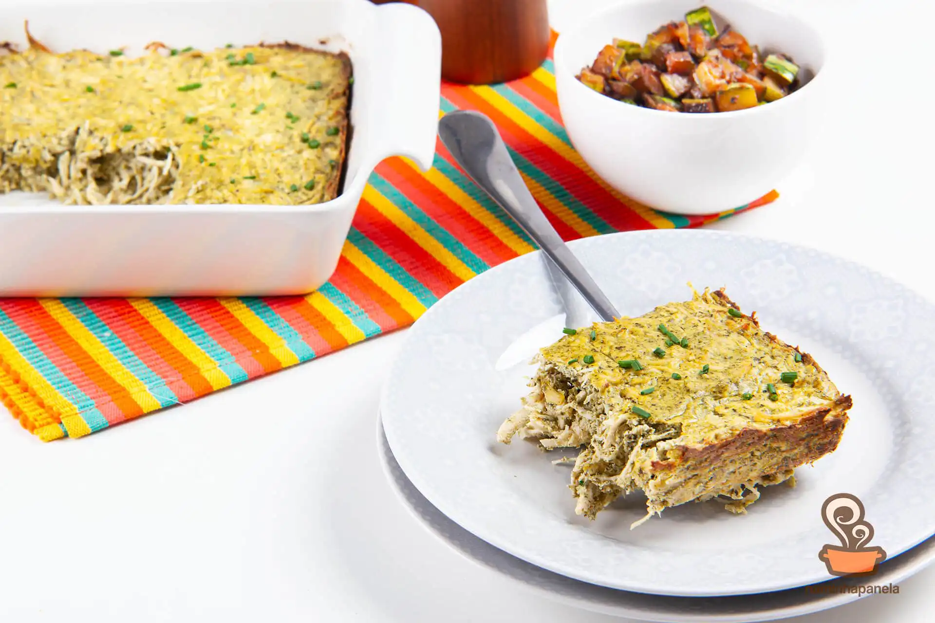 Torta de frango com espinafre