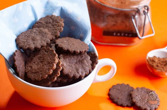 Biscoito de cacau sem glúten