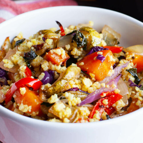 Cuscuz de legumes assados - quero comida de verdade