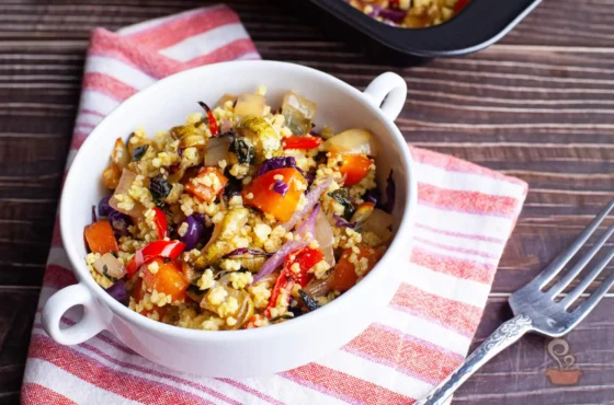 Cuscuz de legumes assados