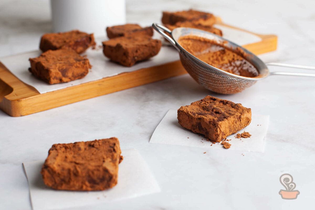 Fudge saudável de chocolate