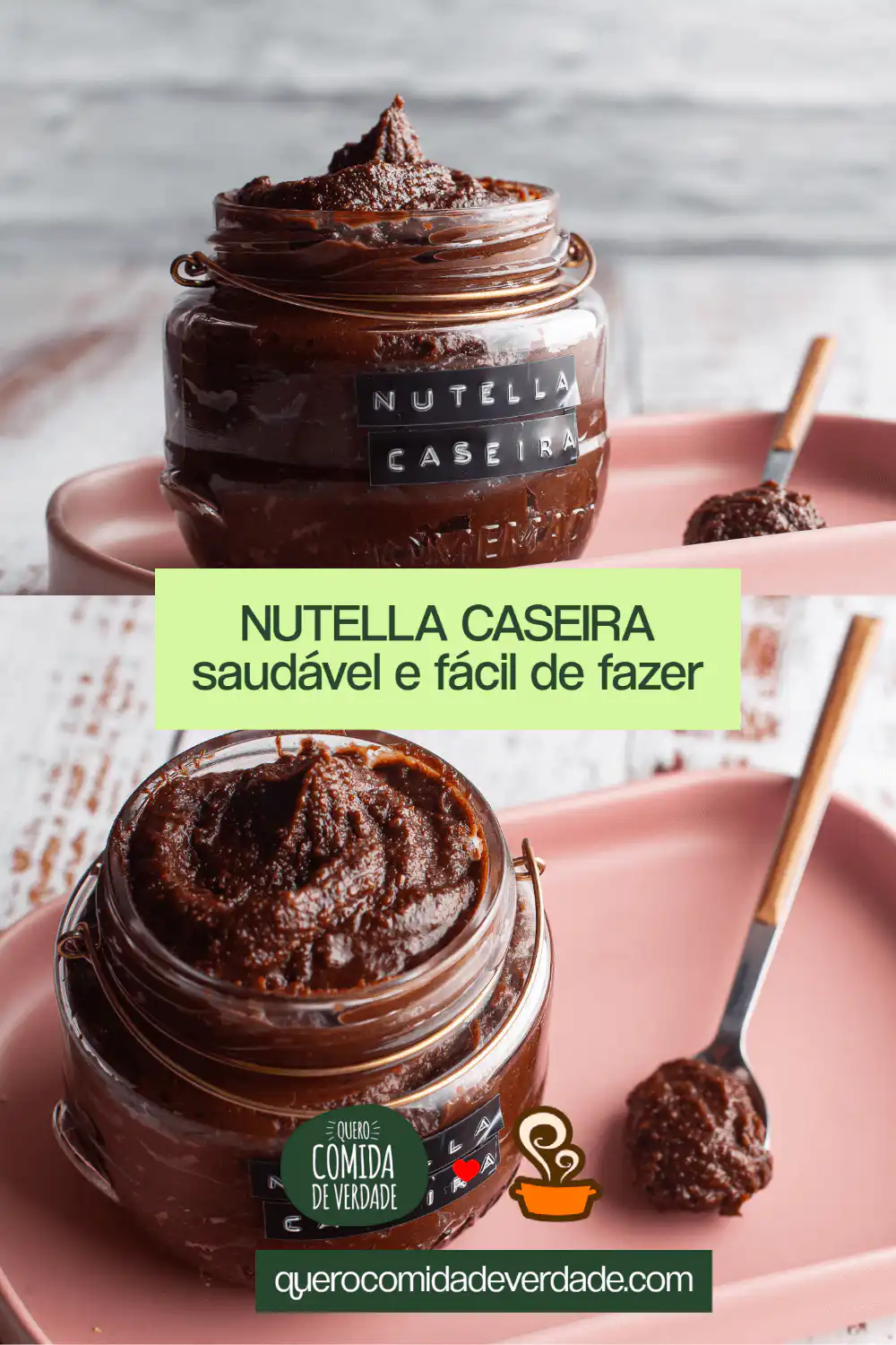 Nutella caseira saudável - quero comida de verdade