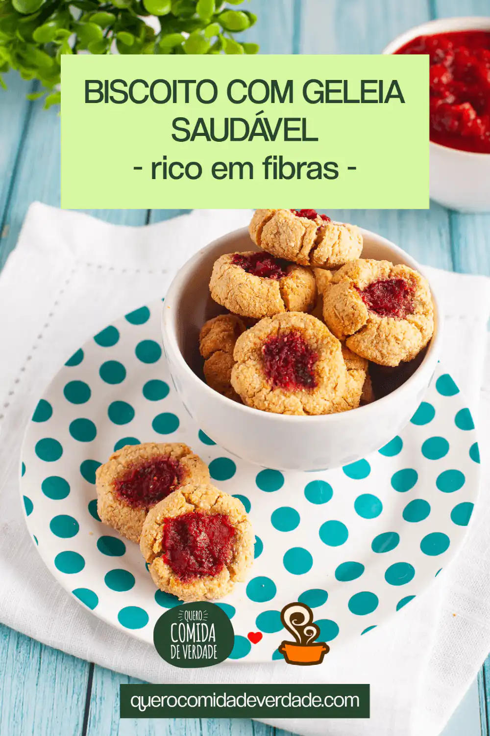 Biscoito com geleia saudável - Quero Comida de Verdade - Alimentação Saudável