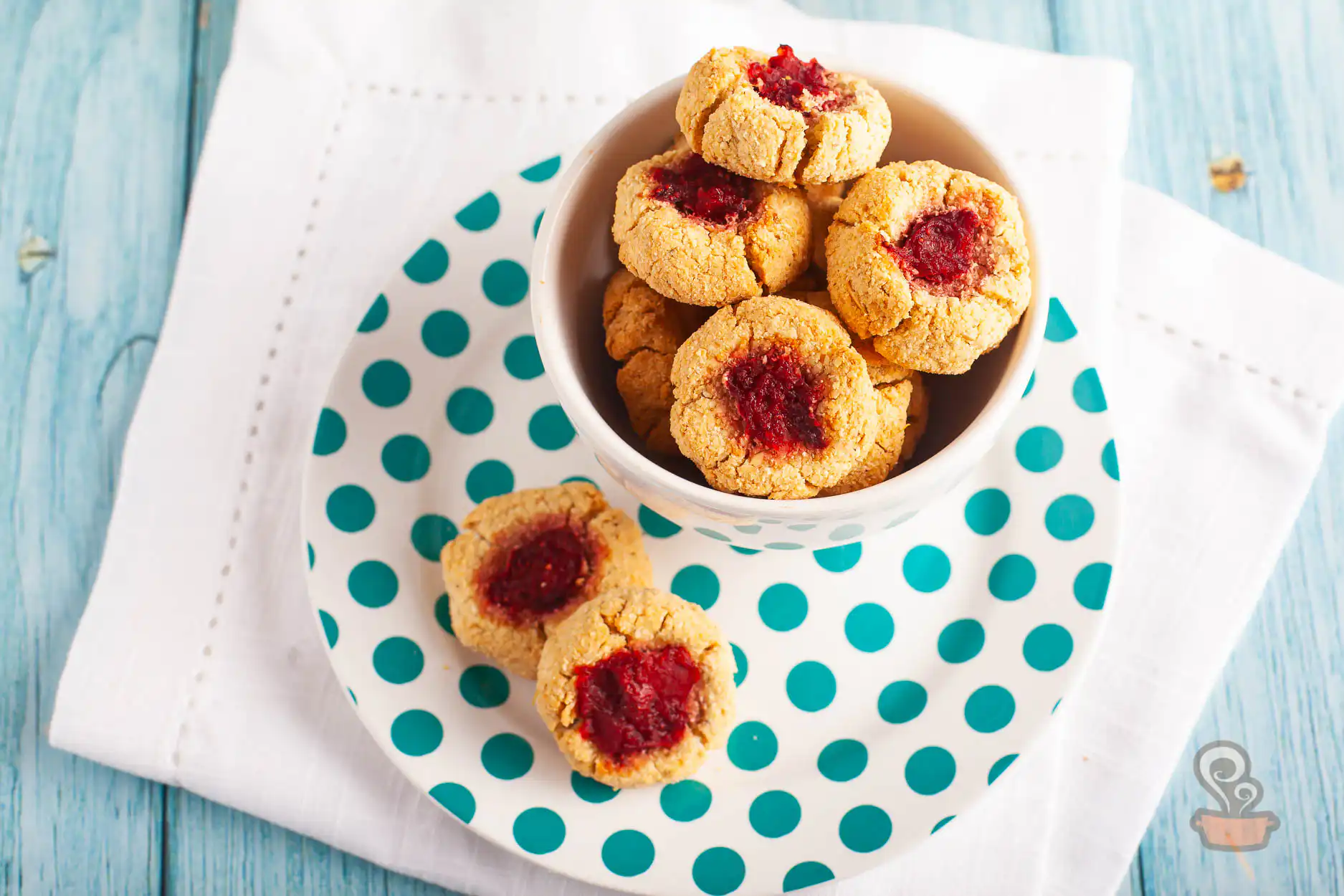 Biscoito com geleia saudável