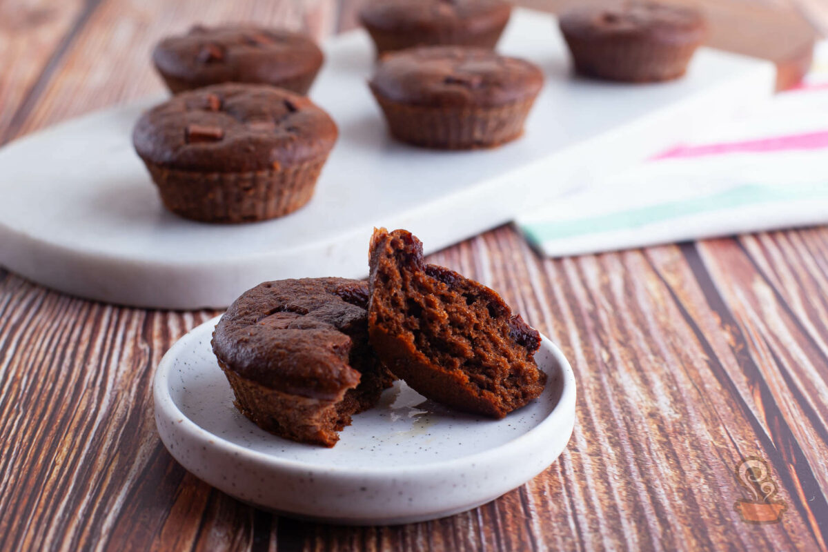Muffin de chocolate e banana - Quero Comida de Verdade - Alimentação Saudável