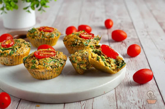 Muffin saudável de espinafre