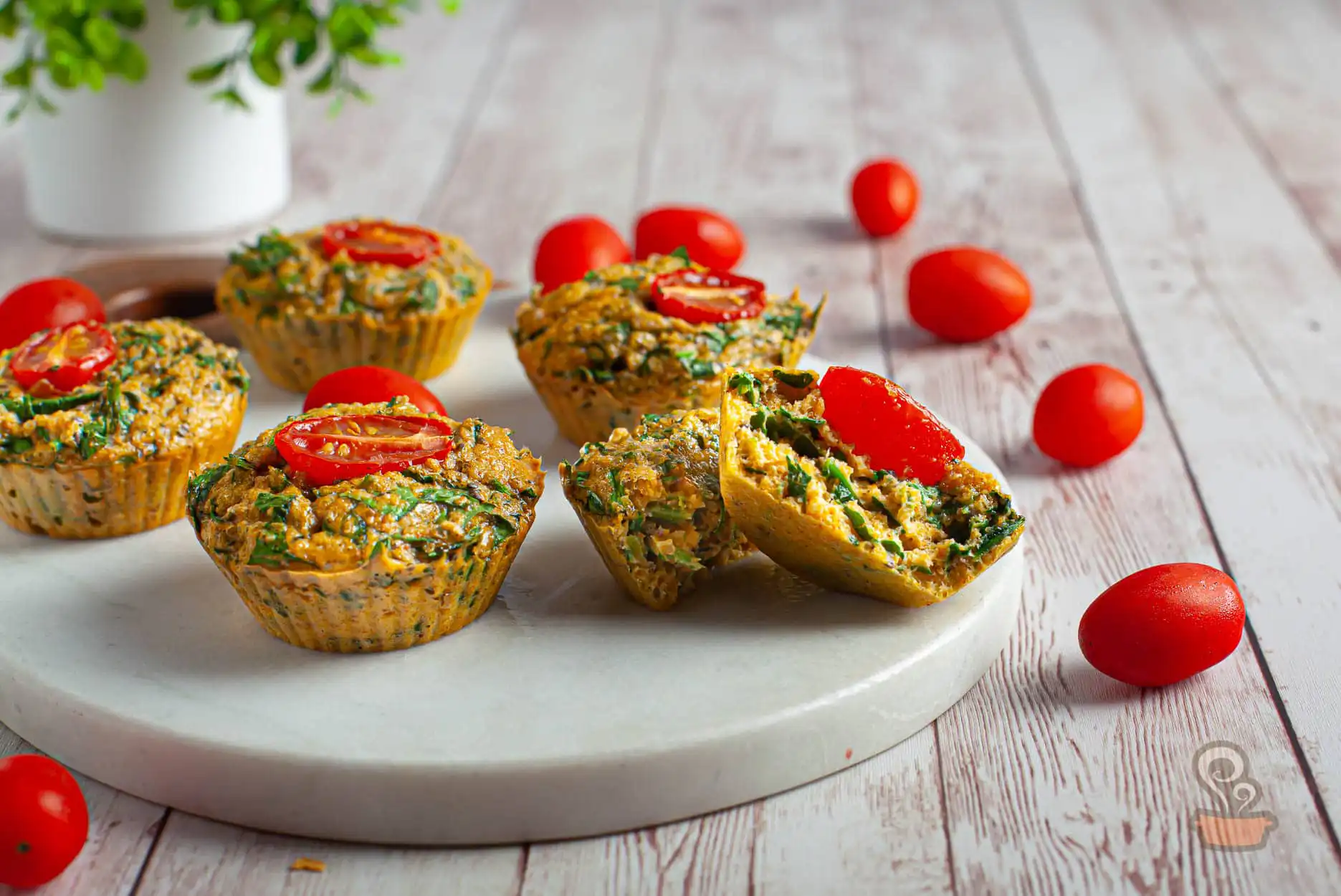 Muffin saudável de espinafre