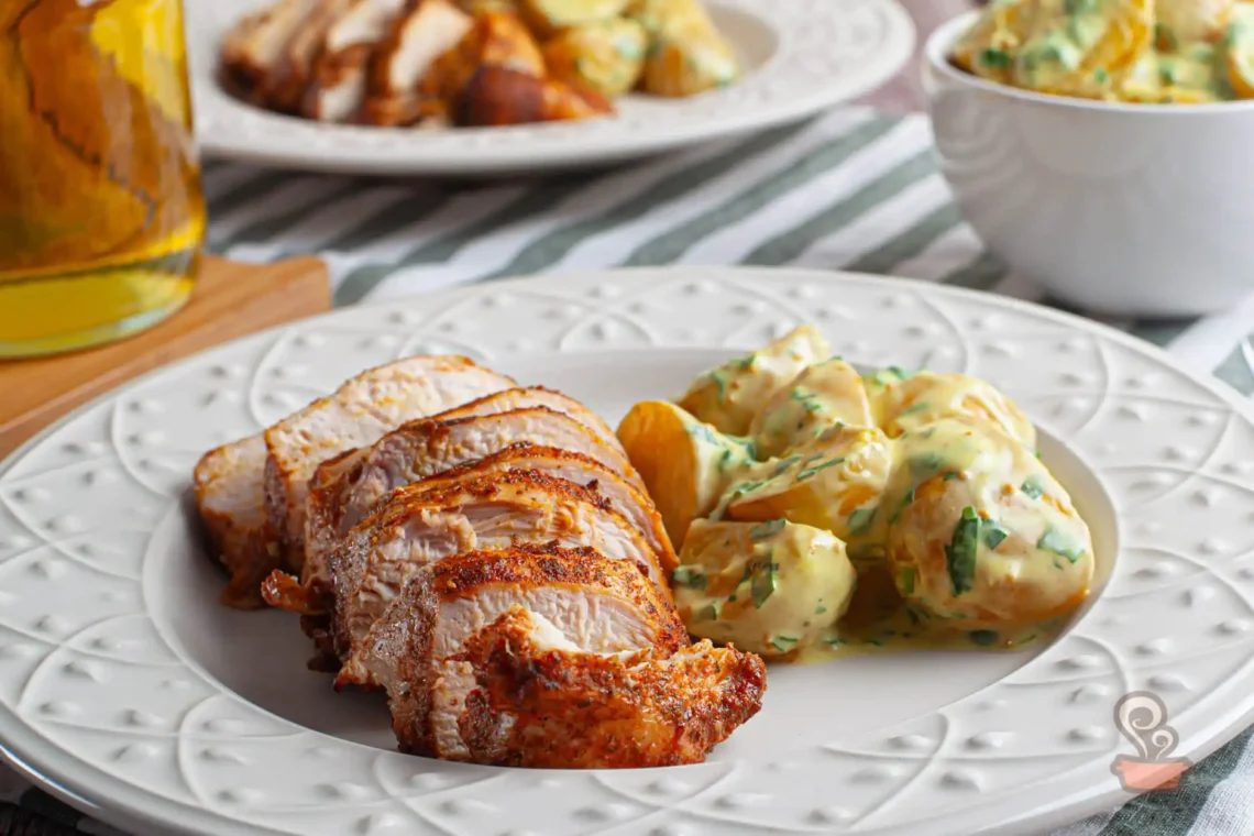 Peito de frango assado - Quero Comida de Verdade - Alimentação Saudável