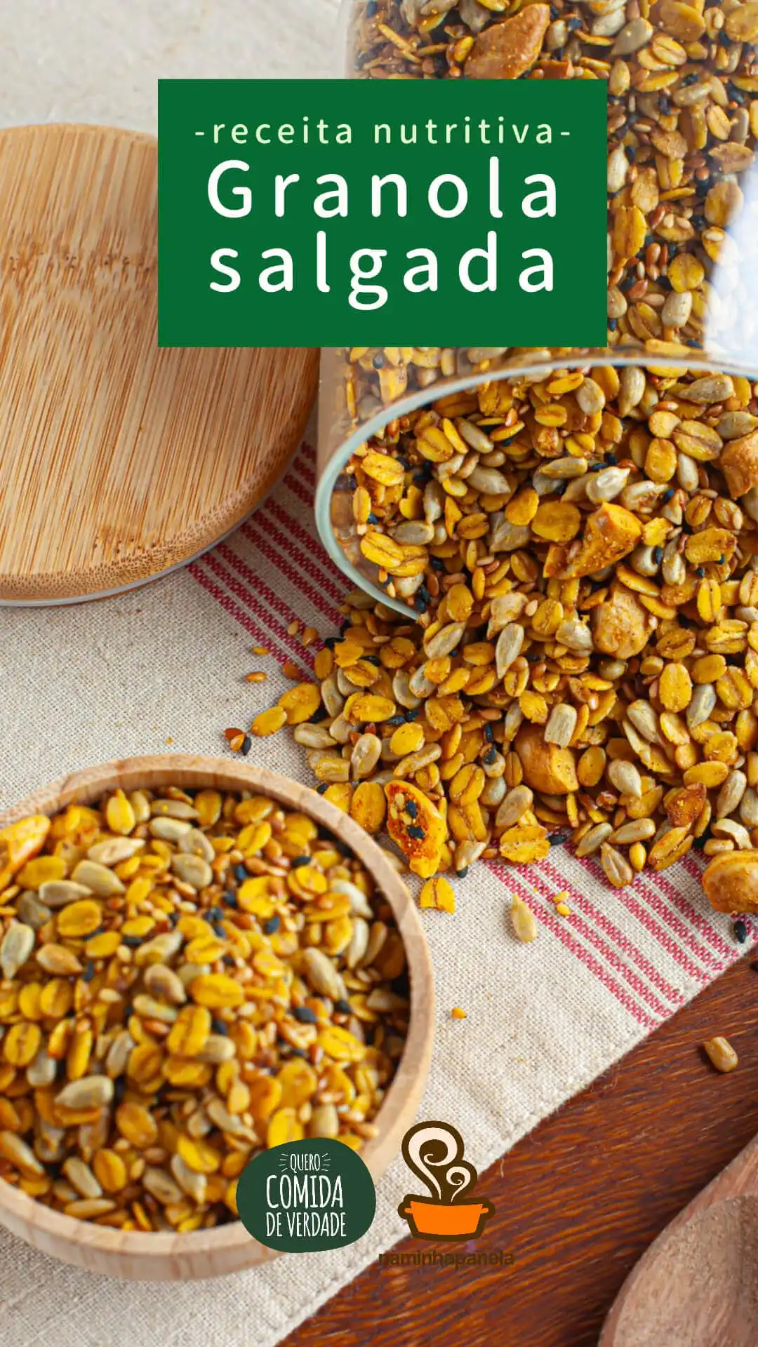 Granola salgada - Quero Comida de Verdade - Alimentação Saudável Granola salgada - Quero Comida de Verdade - Alimentação Saudável