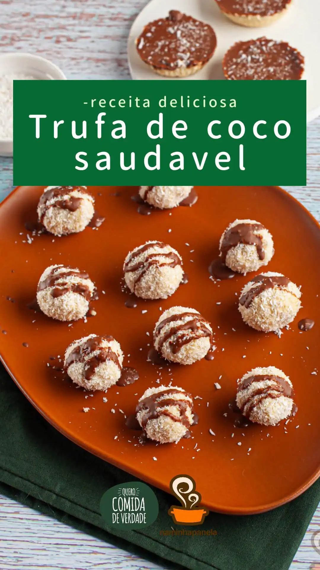 Trufa de coco saudável - Quero Comida de Verdade - Alimentação Saudável