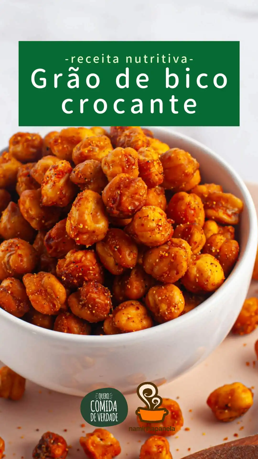 Grão de bico crocante - Quero Comida de Verdade - Alimentação Saudável Grão de bico crocante - Quero Comida de Verdade - Alimentação Saudável