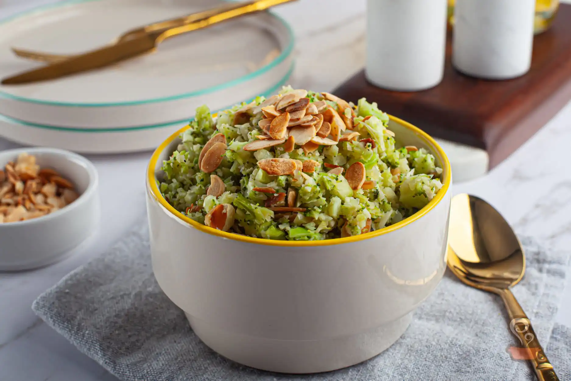 Arroz de couve flor com brócolis