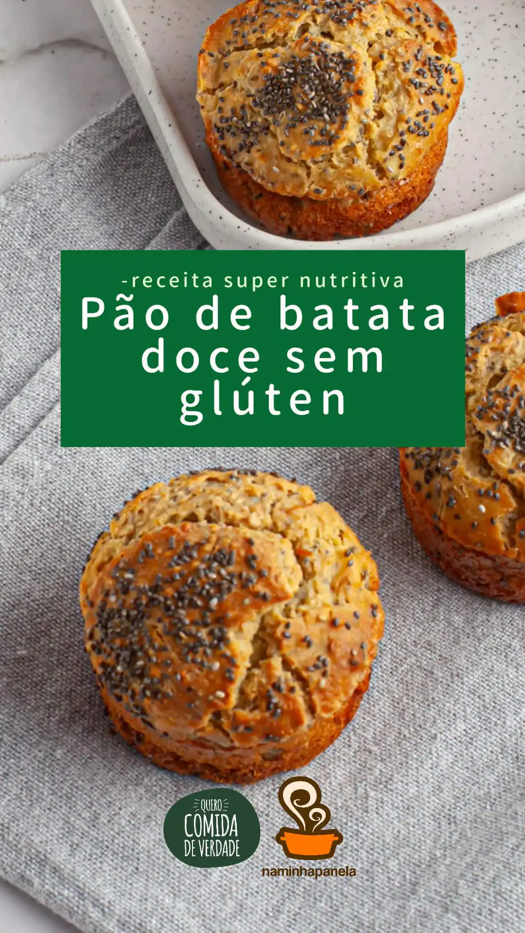 Pão de batata doce - Quero Comida de Verdade - Alimentação Saudável