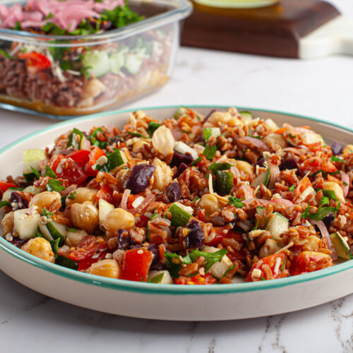 Salada de arroz - Quero Comida de Verdade - Alimentação Saudável