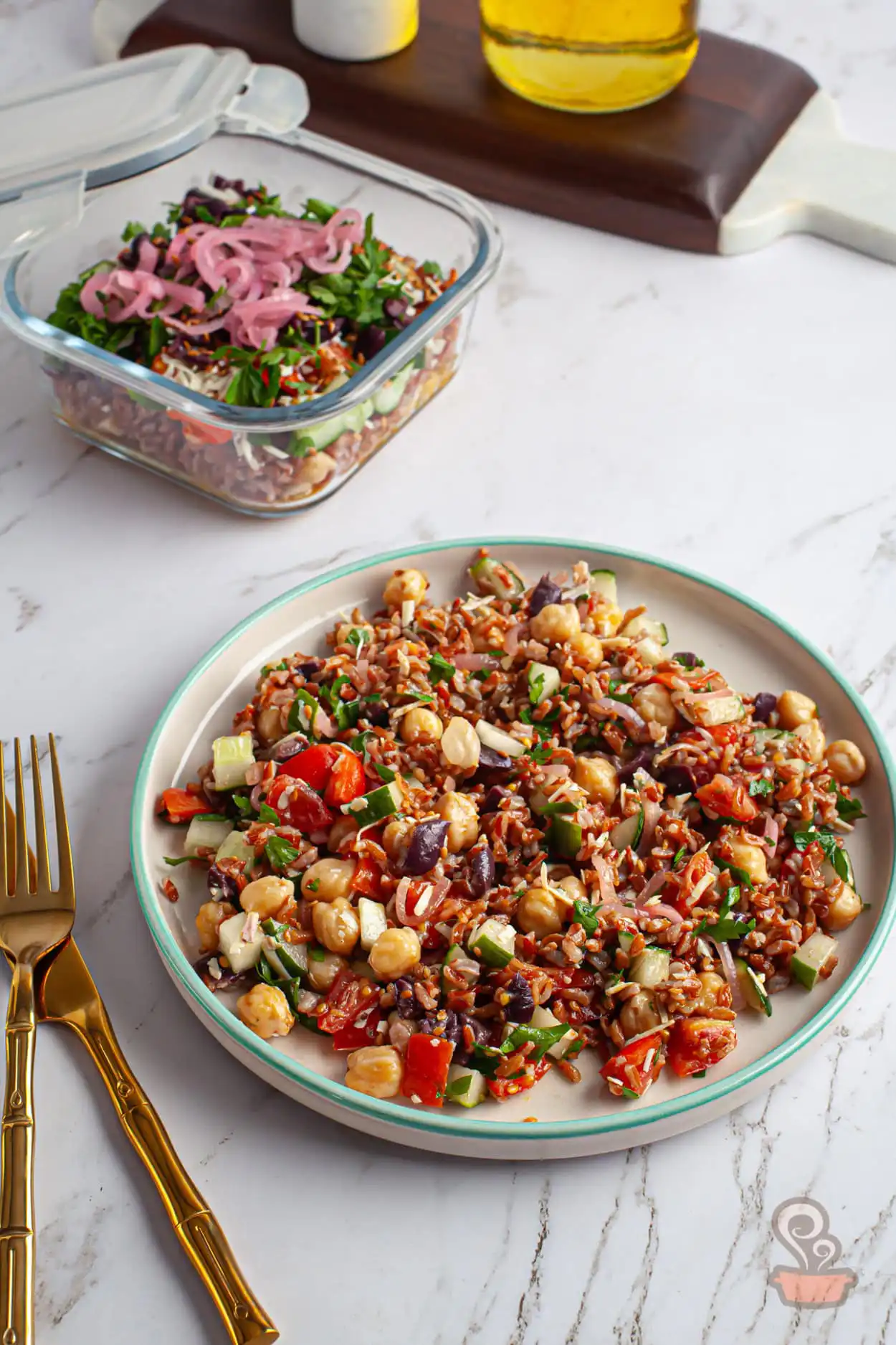 Salada de arroz - Quero Comida de Verdade - Alimentação Saudável