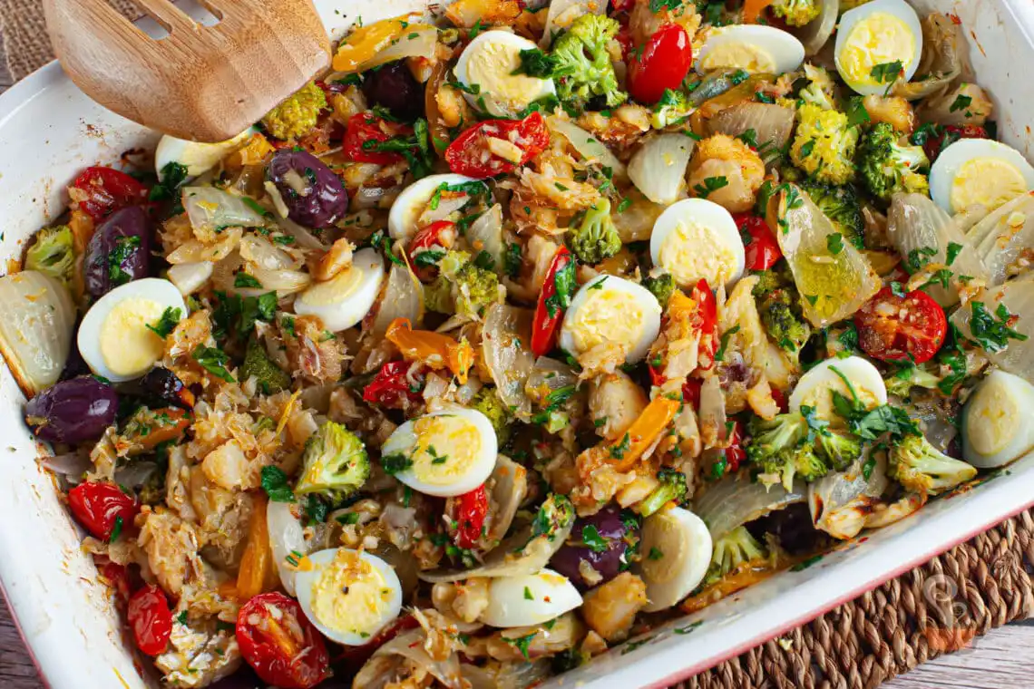 Bacalhau com legumes - Quero Comida de Verdade - Alimentação Saudável