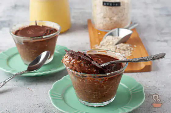 Overnight oats de chocolate