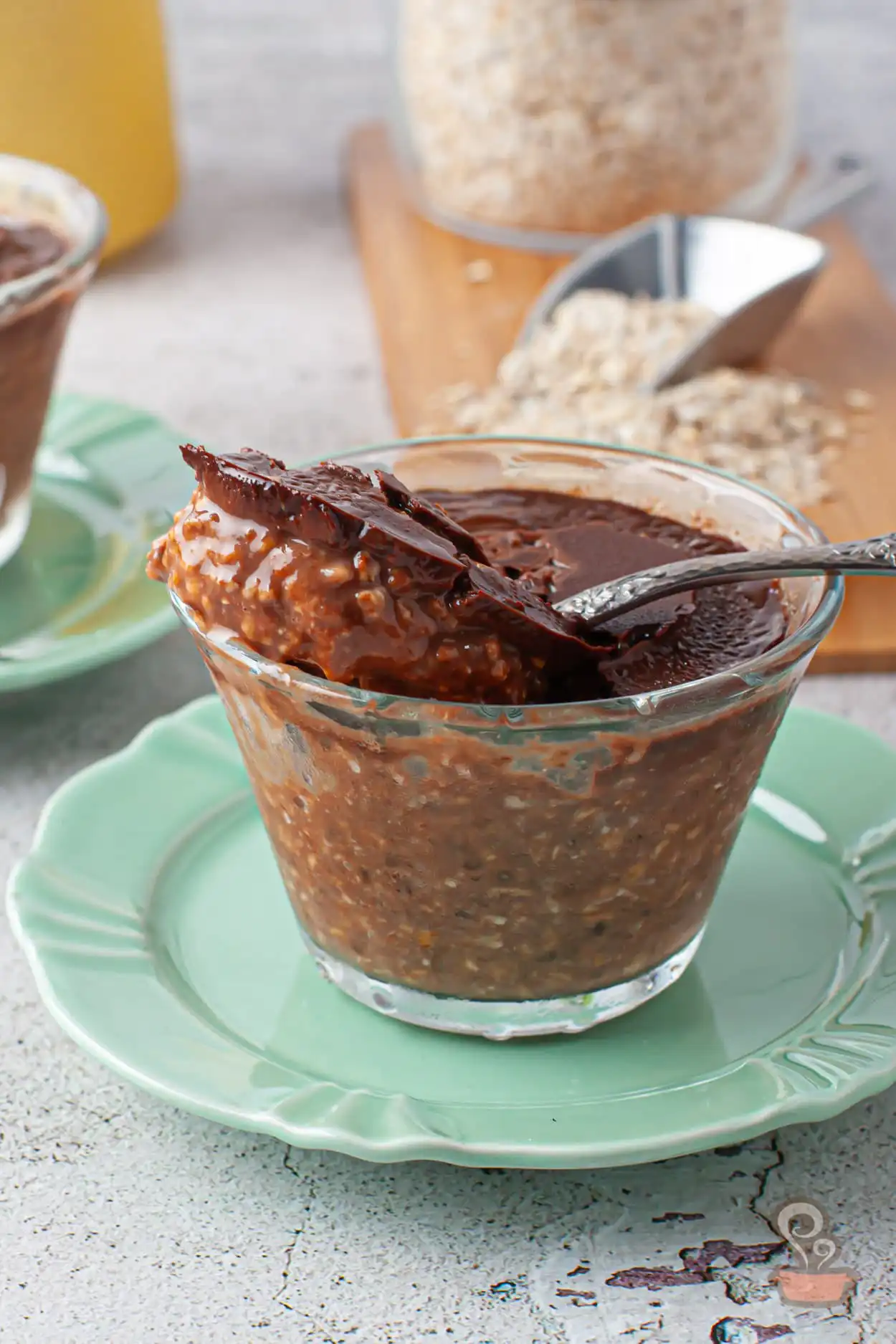 Overnight oats de chocolate - Quero Comida de Verdade - Receita Saudável Overnight oats de chocolate - Quero Comida de Verdade - Receita Saudável