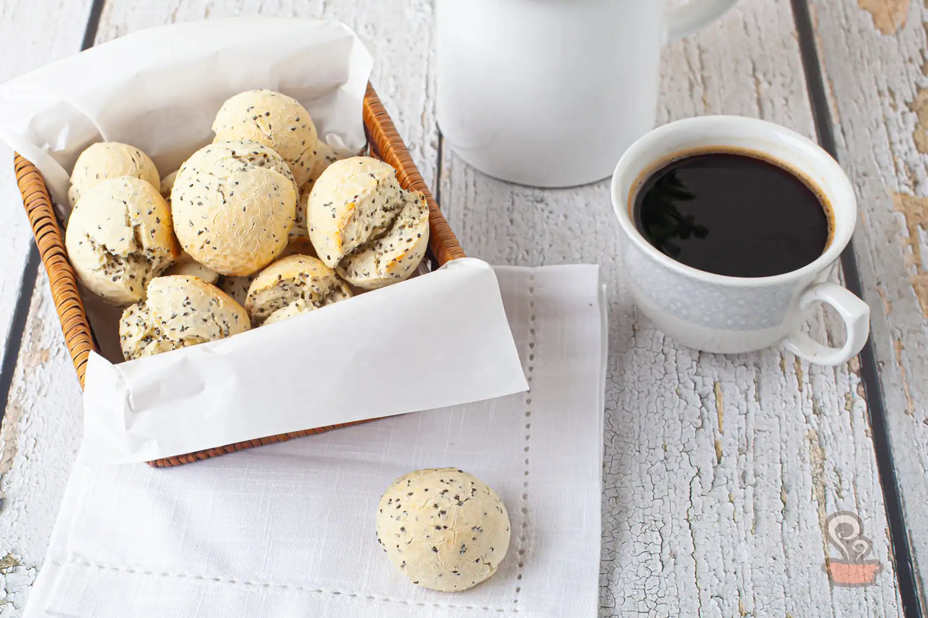 Pão de queijo com chia