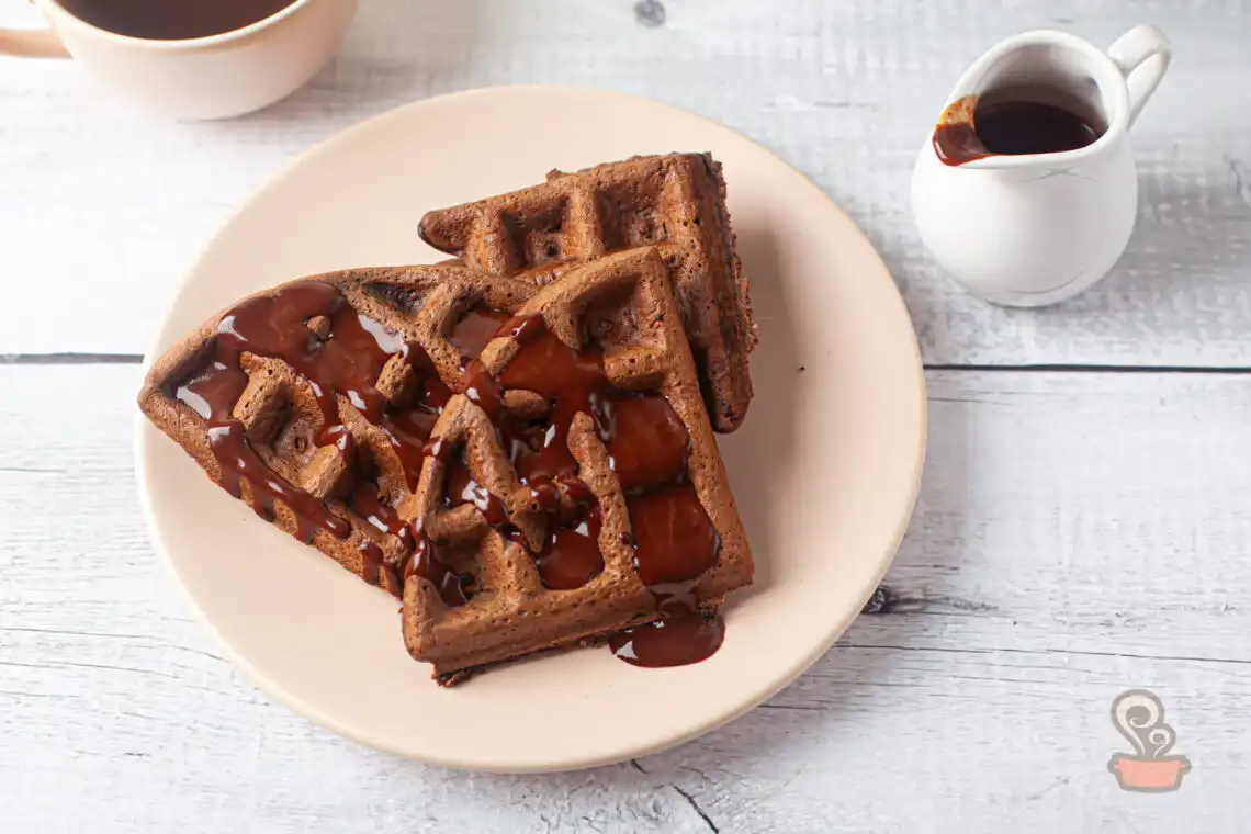 Waffle de cacau - Quero Comida de Verdade - Receita saudável