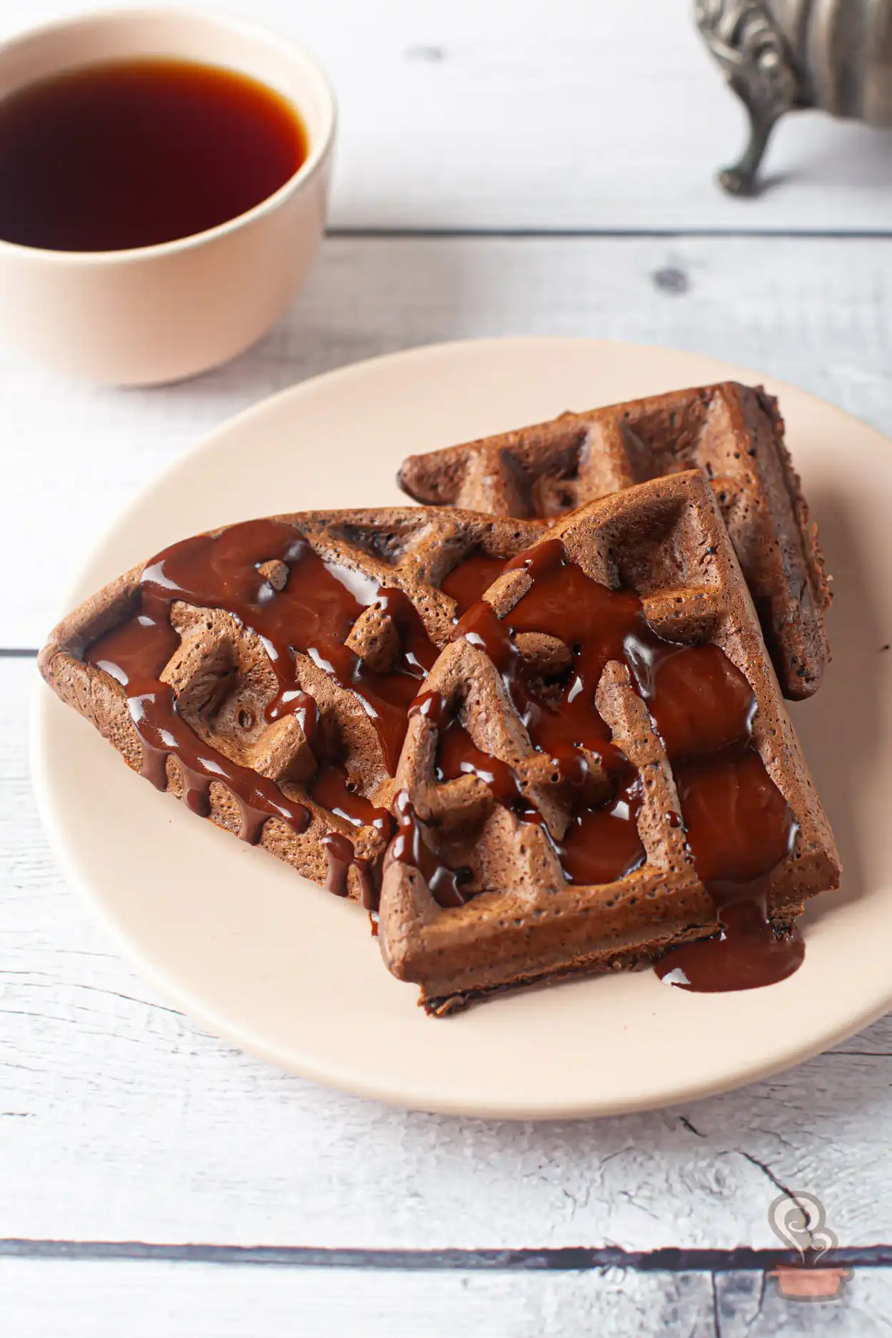 Waffle de cacau - Quero Comida de Verdade - Receita saudável
