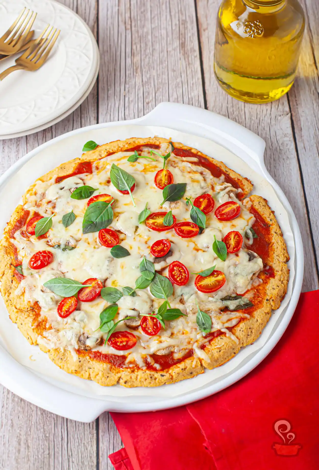 Pizza low carb - Quero Comida de Verdade - Receita saudável