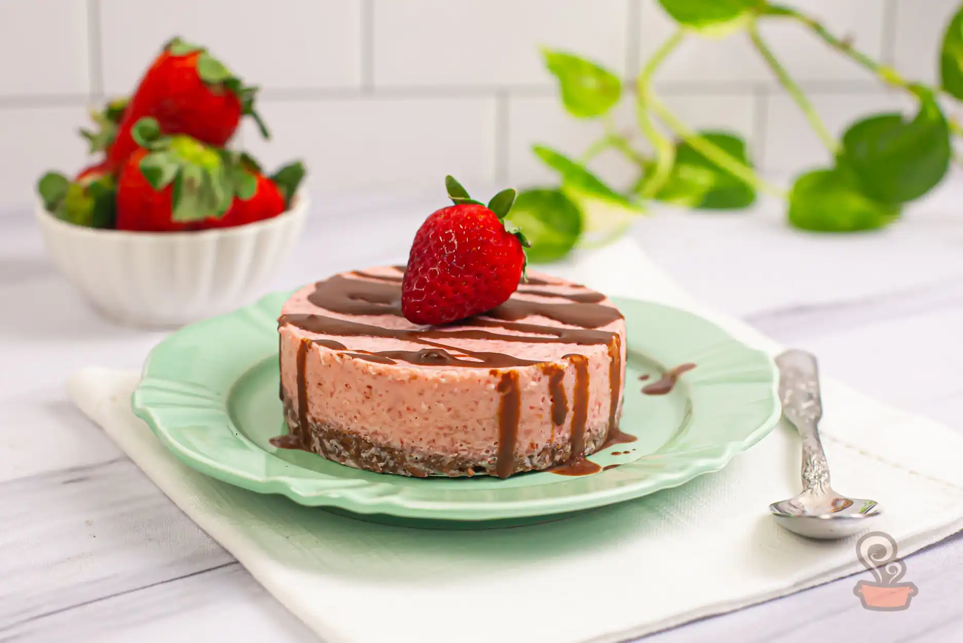 Torta de morango saudável